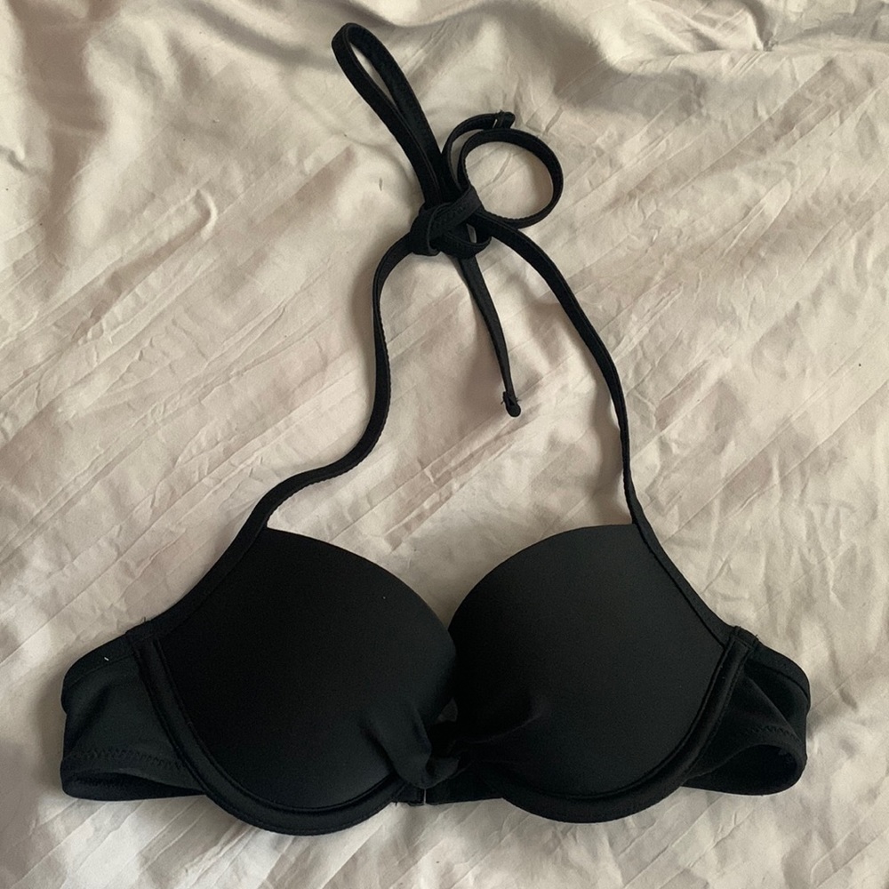 Aerie black push-up bikini top